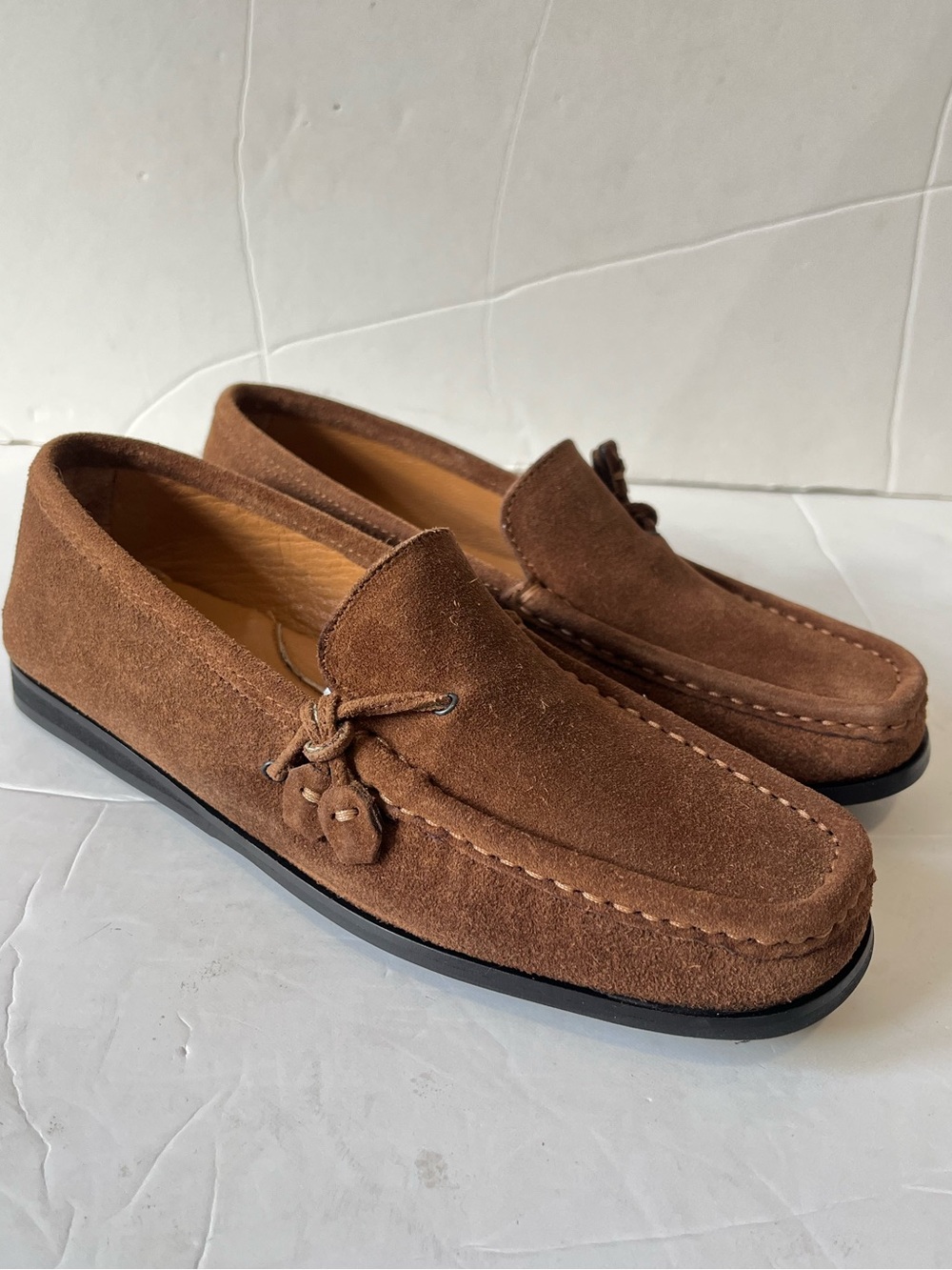 Antonio bossi brown Suede Classic Moccasin Loafers women’s size 6.5M